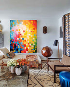 Wall Art Abstract Minimalist Bold Color