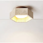Hexara Travertine Hexagonal Ceiling Light