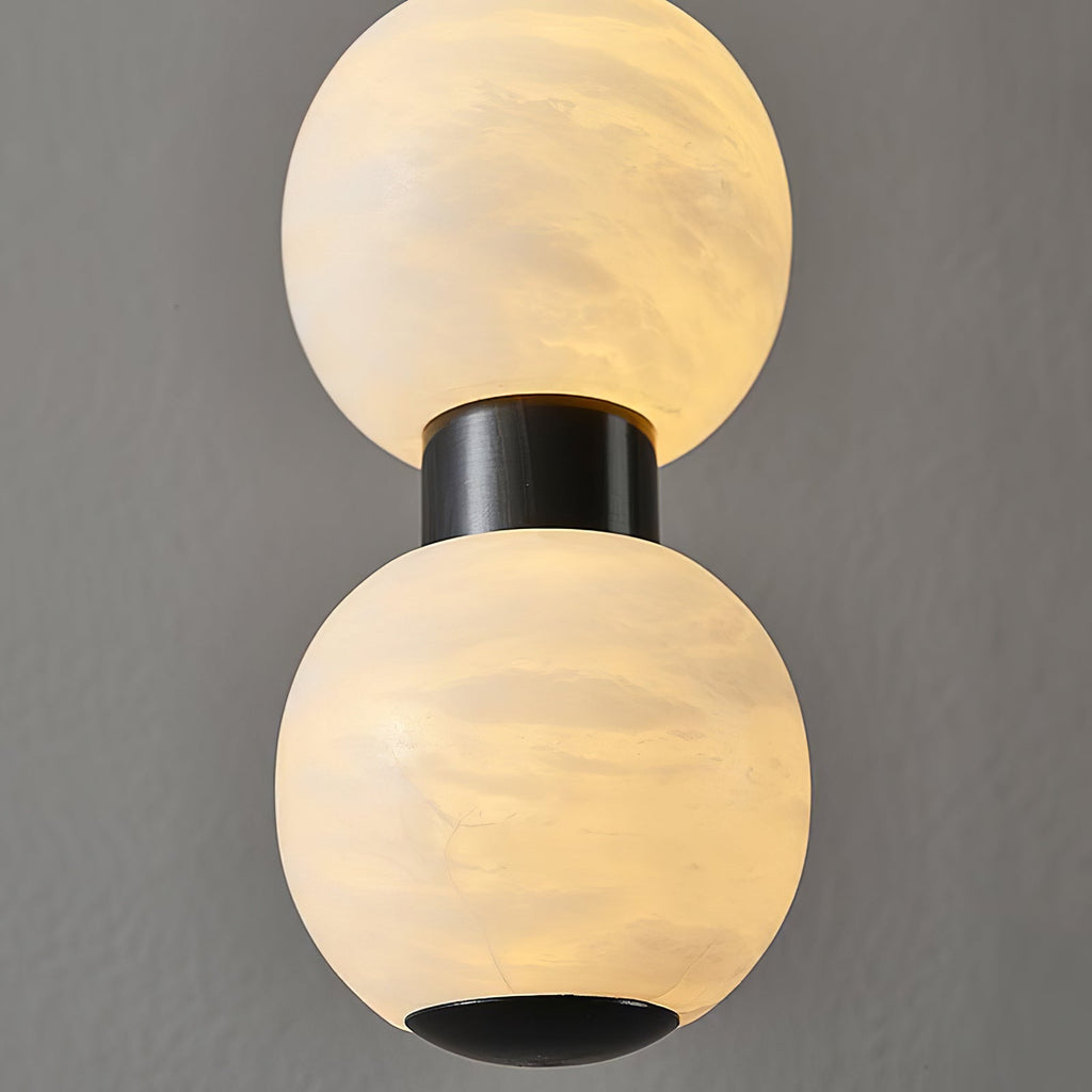 Lyra Modern Alabaster Pendant Light Staircase