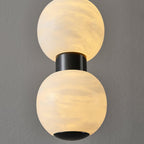 Lyra Modern Alabaster Pendant Light Staircase