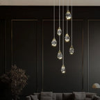 Kristy Design Ball Glass/Metal Pendant Light Gold