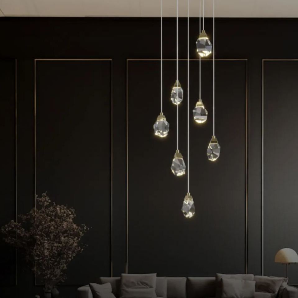 Kristy Design Ball Glass/Metal Pendant Light Gold