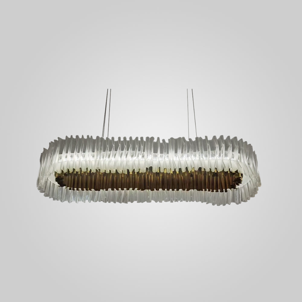 Kristy Modern Luxury Pleated Pendant Light, Circle, /Stainless Steel