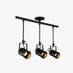 Silva Vintage Adjustable Semi-Flush Mount Ceiling Light, Black