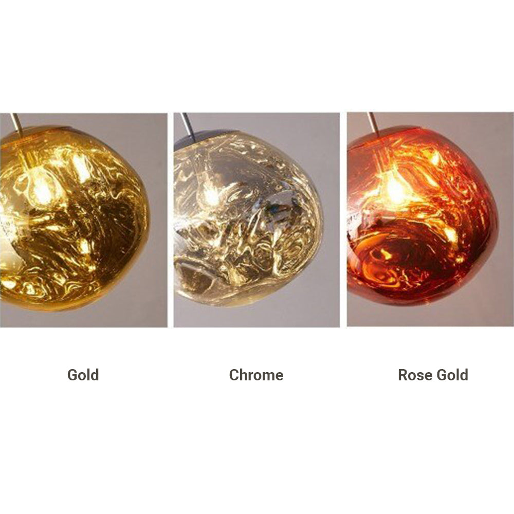 Arisha Modern Globe Lava 3 Pendant Light Fixture
