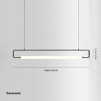 Arisha Modern Minimalist Rectangular Linear Pendant Light, Gold/Black