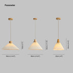 Muto Pendant Light Umbrella Shape Art, Wood, White, Bedroom