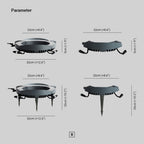 Ray Modern Irregular Metal/Glass Outdoor Ground Light for Trees Black