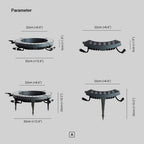 Ray Modern Irregular Metal/Glass Outdoor Ground Light for Trees Black