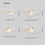 Arisha LED Ceiling Light Circle Ring, Black & White