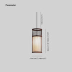 Ritta Weave Cylinder Pendant Light, Coffee/Wood, Metal/Bamboo