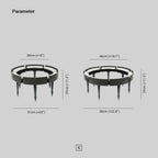Ray Modern Irregular Metal/Glass Outdoor Ground Light for Trees Black