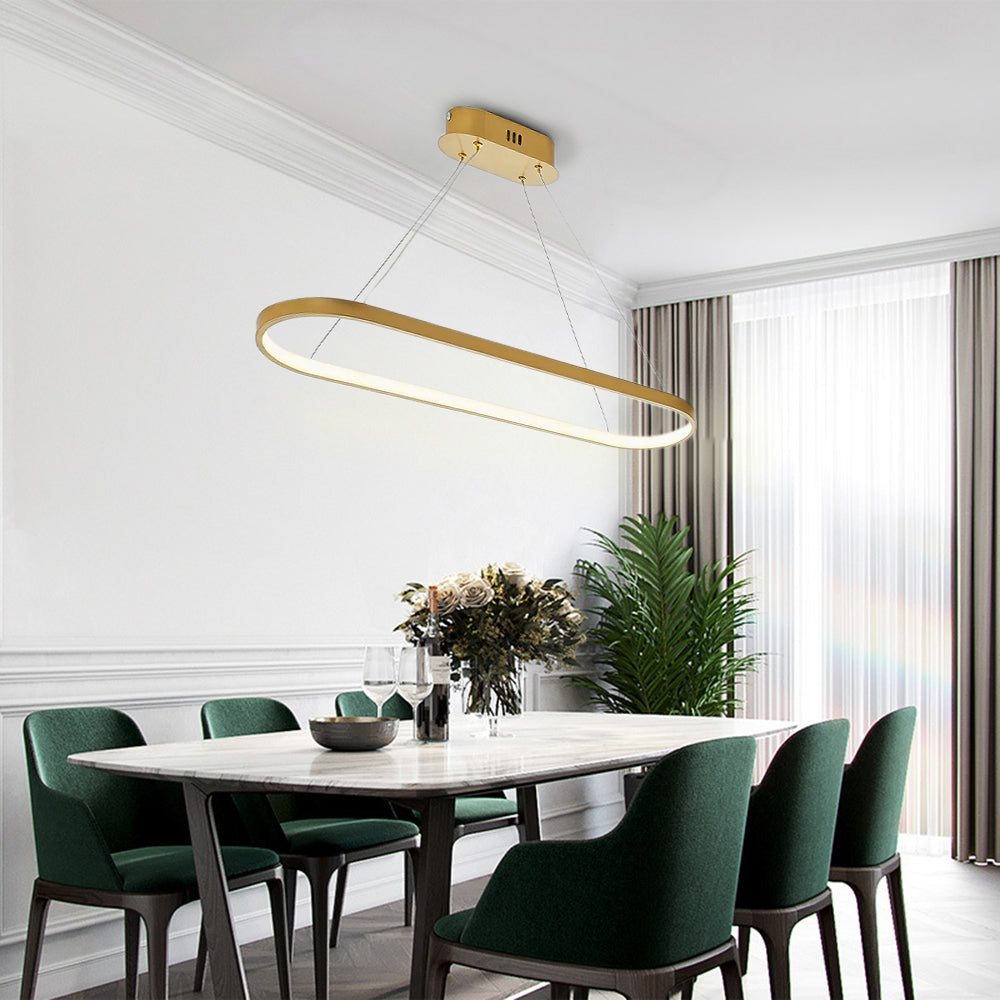 Junel Minimalist Oval Interior Hanging Pendant Light