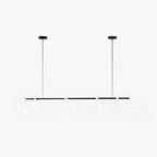 Arisha Curved & Linear Semi Flush Mount Ceiling Light, Gold