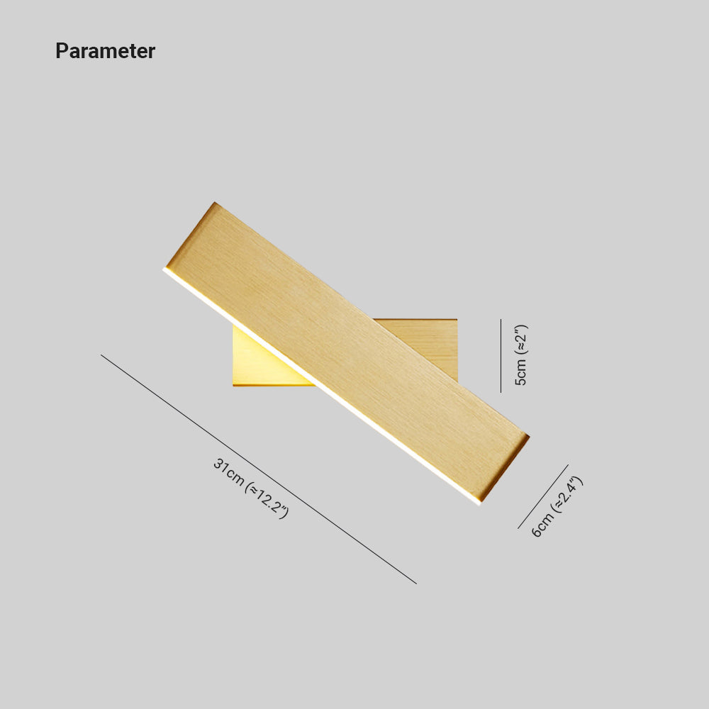Kaya Rectangular Rotatable Wall Lamp