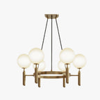 Kristy Design Ball Glass/Metal Pendant Light Gold White