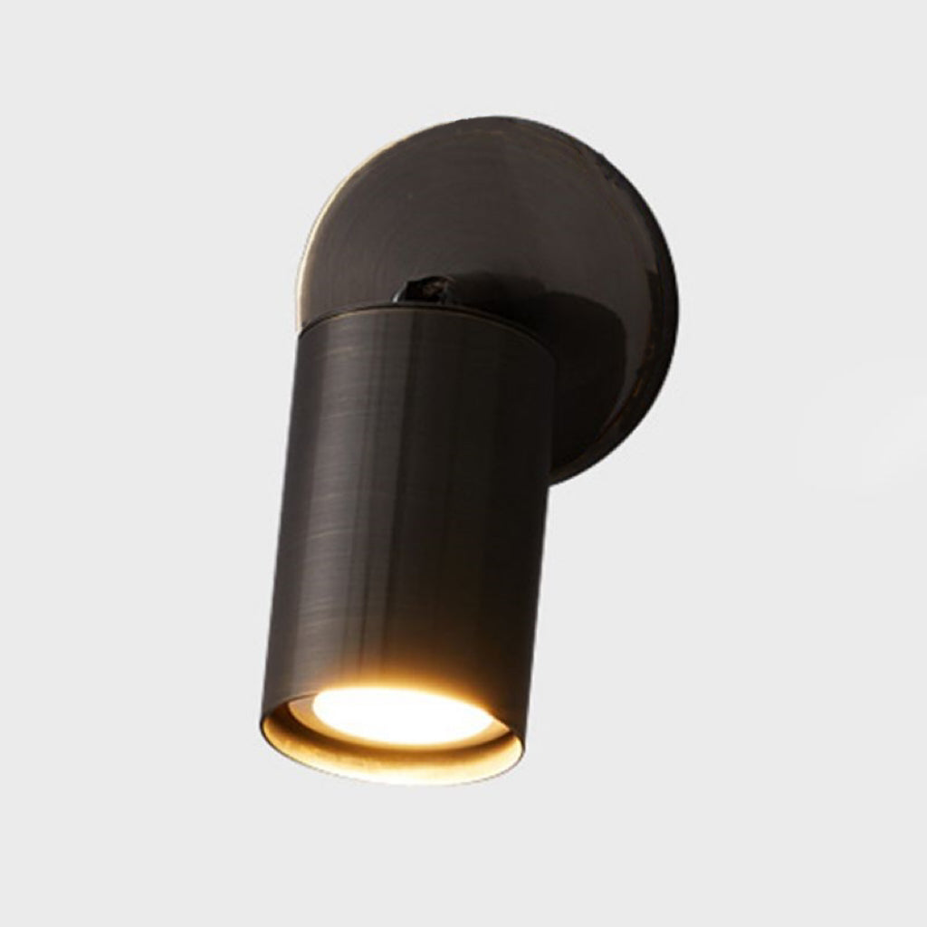 Griv Modern Cylinder Rotatable Spotlight Wall Lamp Brass
