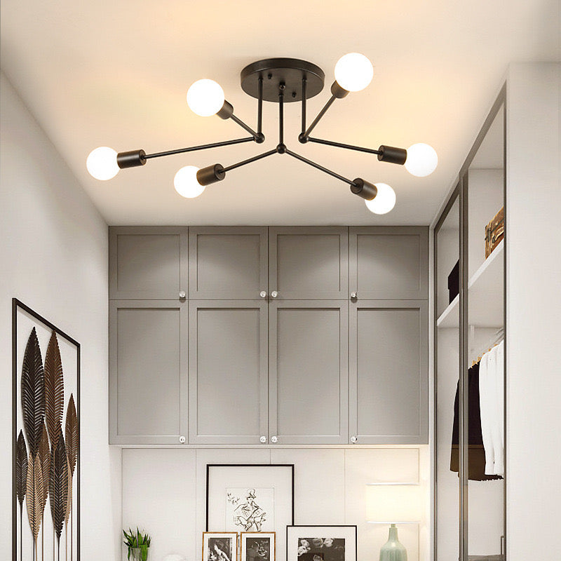 Valentina  Flush Mount Ceiling Light Linear Industrial