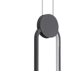 Doria Modern LED Pendant Light Black/White Metal Living Room