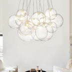 Valentina Glass Globe Bubble Pendant Light LED Stary