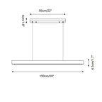 Imiror Minimalist Travertine Linear Pendant Light