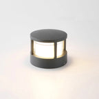 Zyra Modern Metal Cylindrical Outdoor Bollard Light, Black