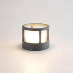 Zyra Modern Metal Cylindrical Outdoor Bollard Light, Black