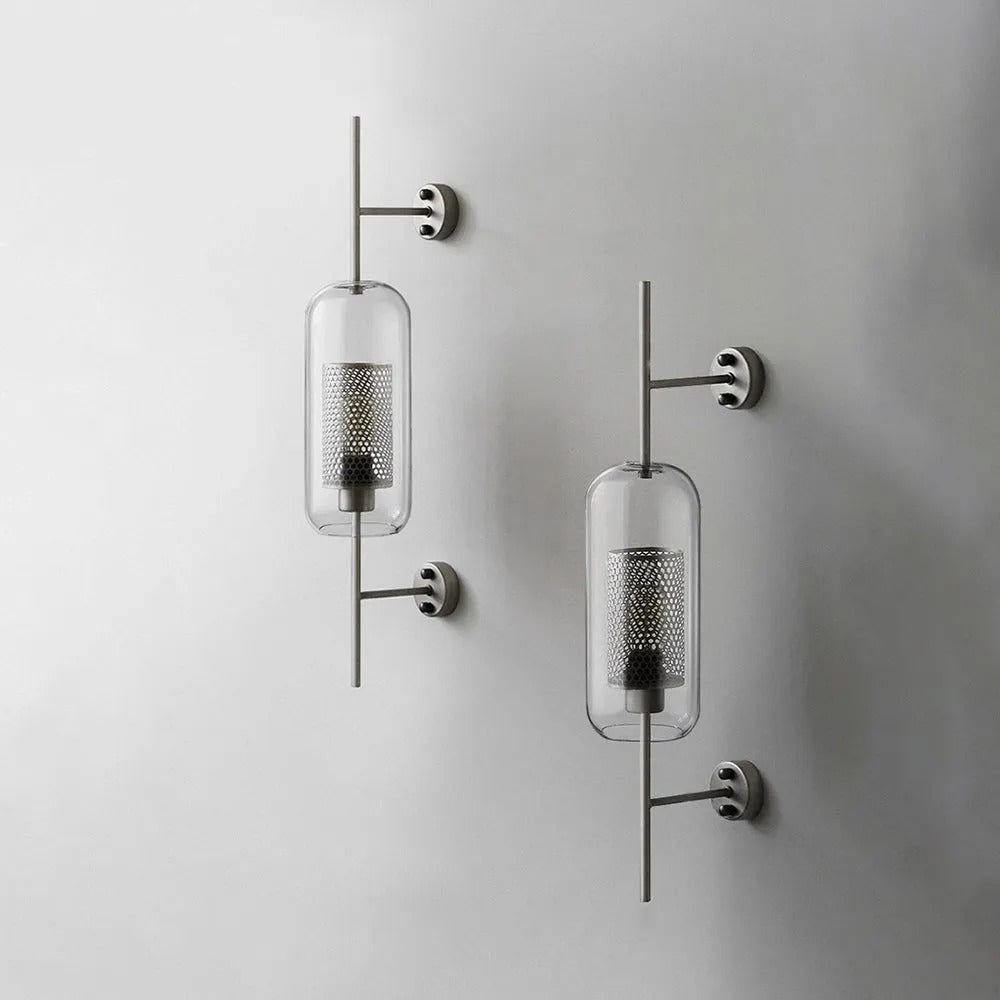 Kiri Industrial Classy Global Clear Glass Wall Lamp