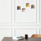 Valentina Modern Can Shape Metal/Wood Pendant Light