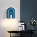 Arisha Wall Lamp U-shaped Design LED Metal, Black/Blue/Gray/Red, Bedroom