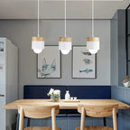 Valentina Modern Can Shape Metal/Wood Pendant Light