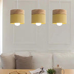 Valentina Modern Can Shape Metal/Wood Pendant Light