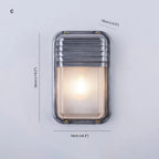 Wyre Wall Lamp Geometric Modern Metal Glass Outdoor