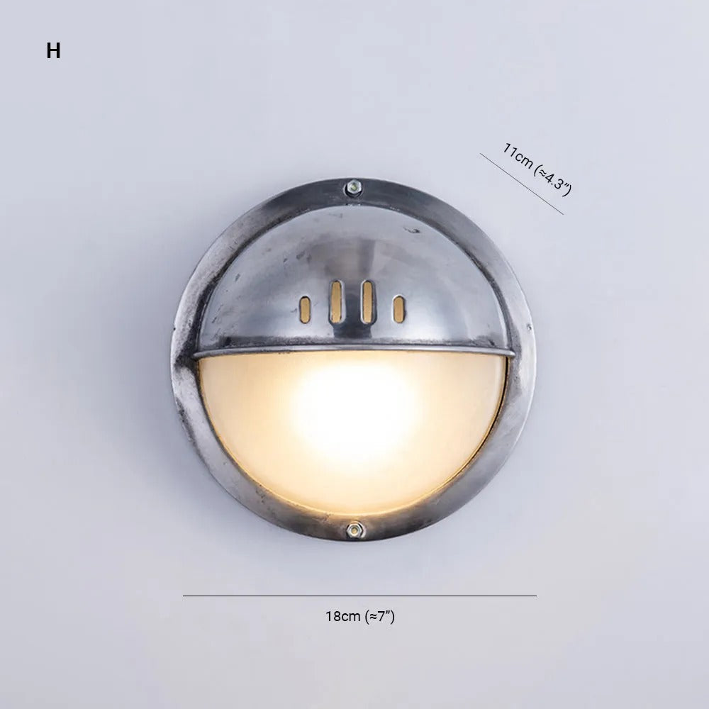 Wyre Wall Lamp Geometric Modern Metal Glass Outdoor