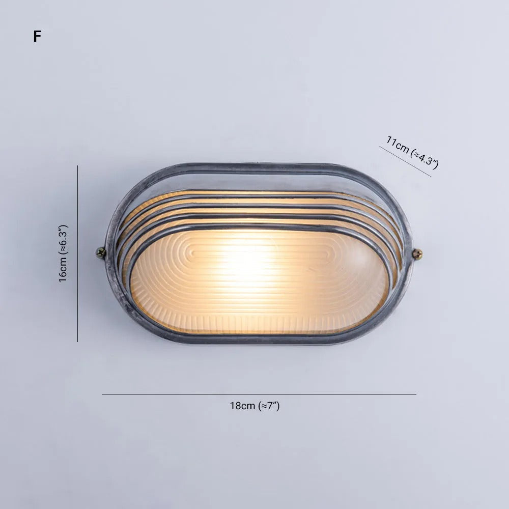 Wyre Wall Lamp Geometric Modern Metal Glass Outdoor