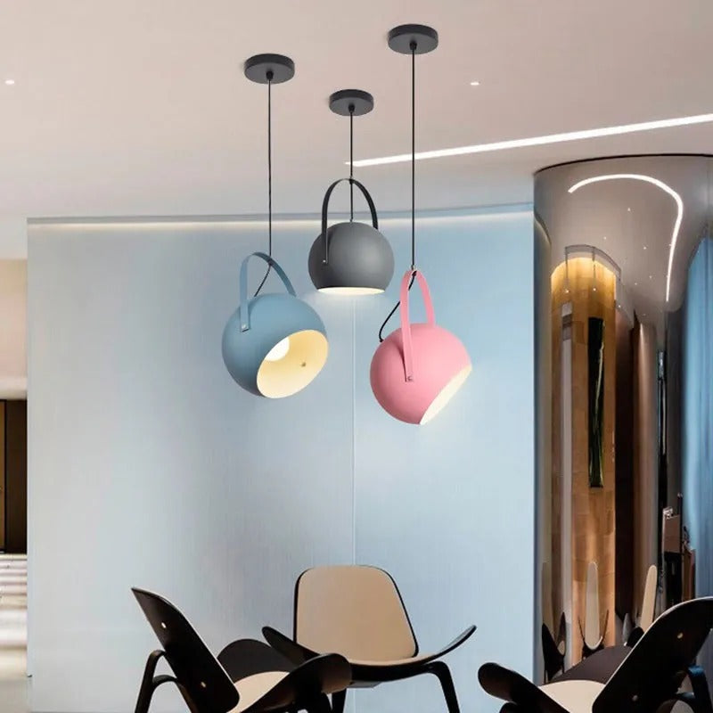 Aira Colorful Art Deco Pendant Light, Spherical,  Bedroom