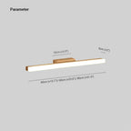 Arisha Modern Minimalist Linear Wooden Wall Lamp, Wood/Walnut