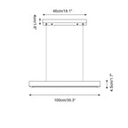 Imiror Minimalist Travertine Linear Pendant Light