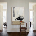 Minimalist Neutral Abstract Oil Painting