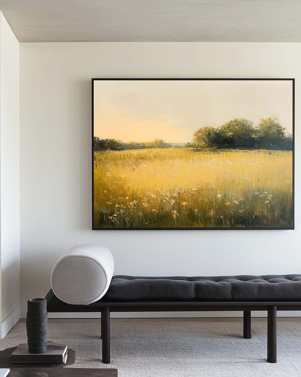 Meadow Landscape Impressionist Oil Painting