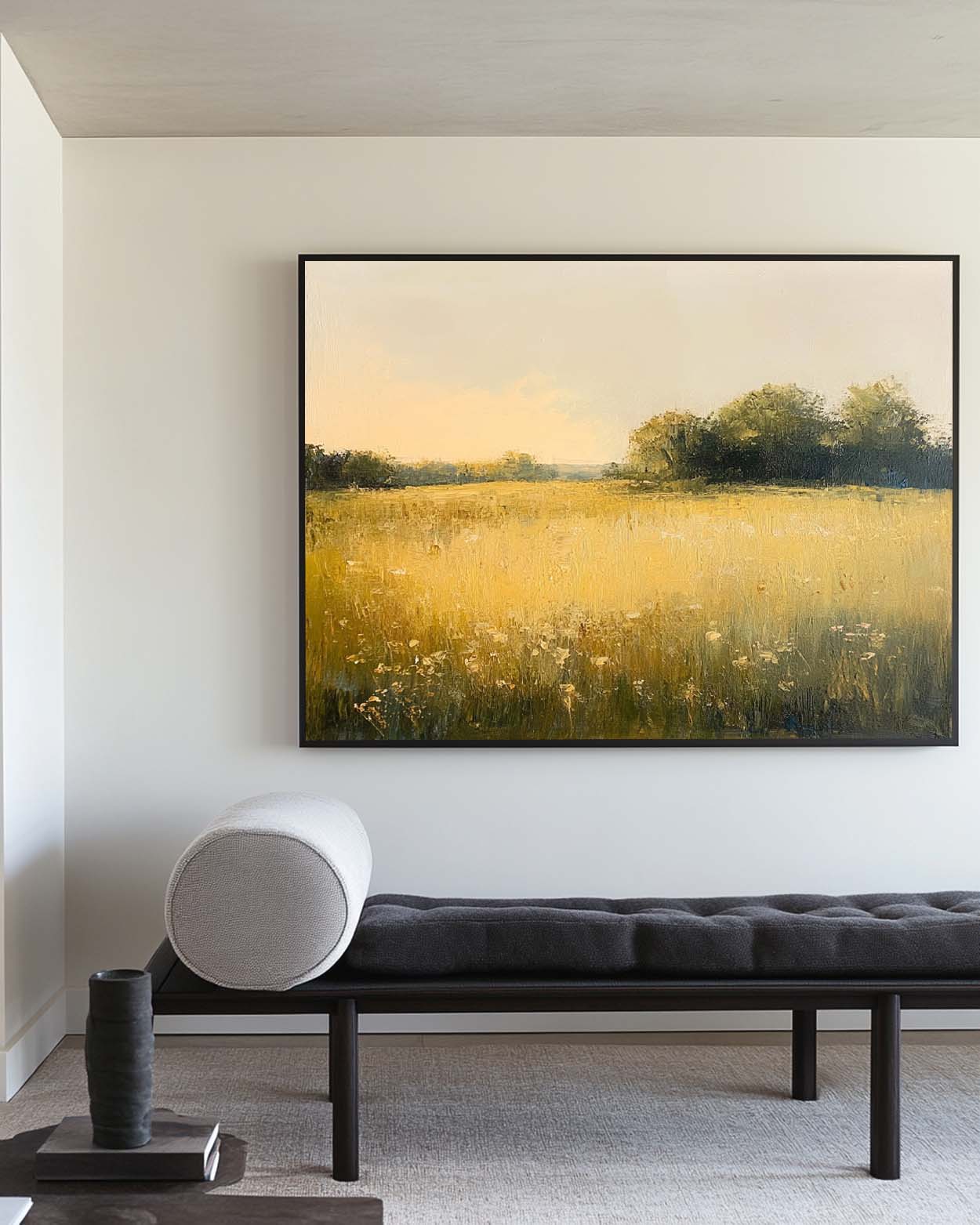 Meadow Landscape Impressionist Oil Painting