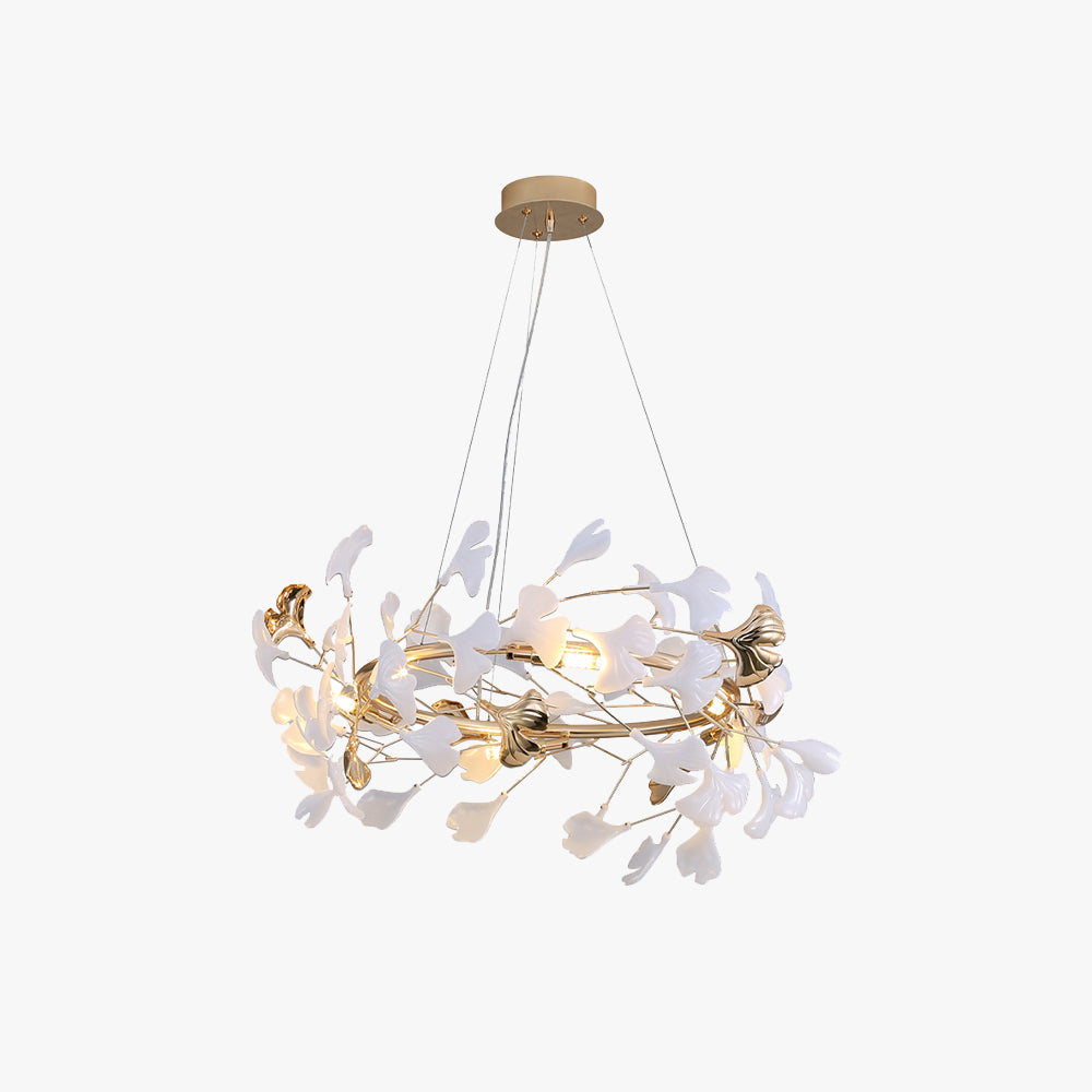 Jarn Pendant Light Feuille/Multi Modern Metal/Céramique Gold/White Living Room - 1