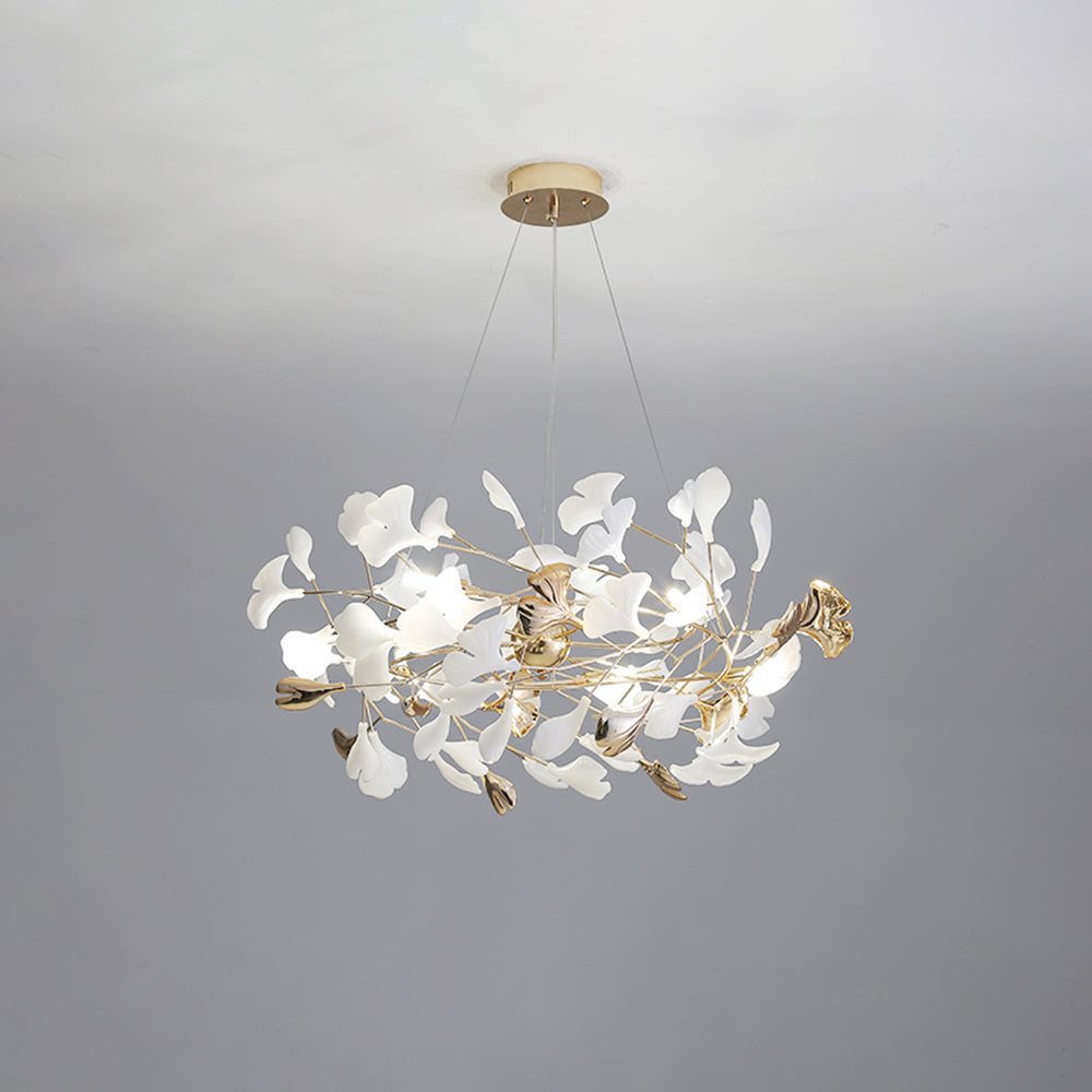 Jarn Pendant Light Feuille/Multi Modern Metal/Céramique Gold/White Living Room - 15