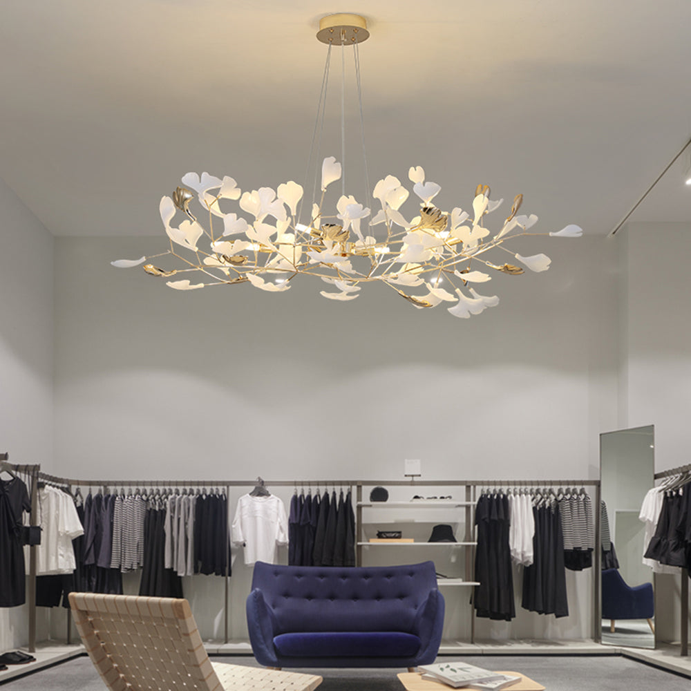 Jarn Pendant Light Feuille/Multi Modern Metal/Céramique Gold/White Living Room - 18