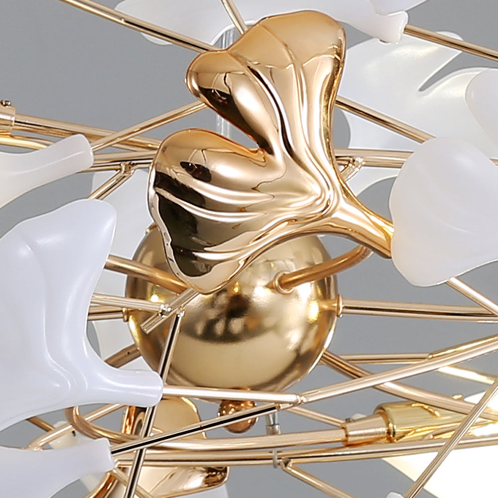 Jarn Pendant Light Feuille/Multi Modern Metal/Céramique Gold/White Living Room - 22