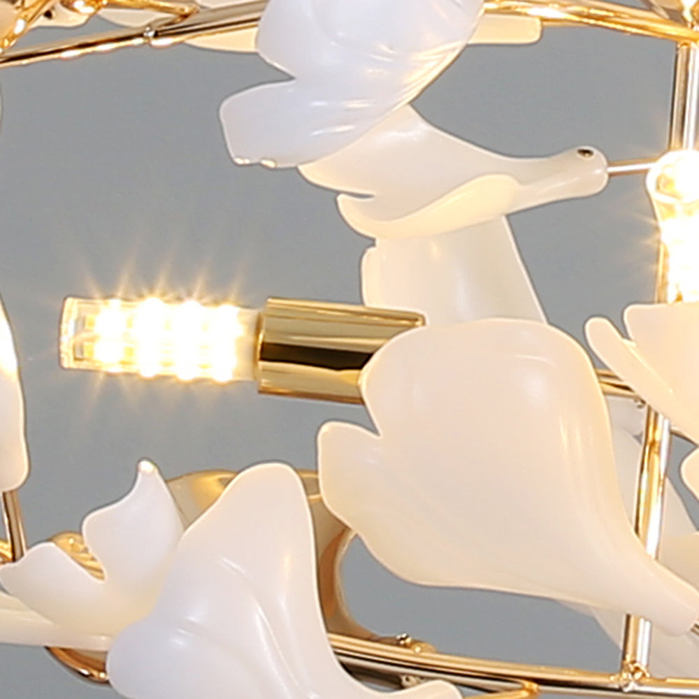 Jarn Pendant Light Feuille/Multi Modern Metal/Céramique Gold/White Living Room - 23