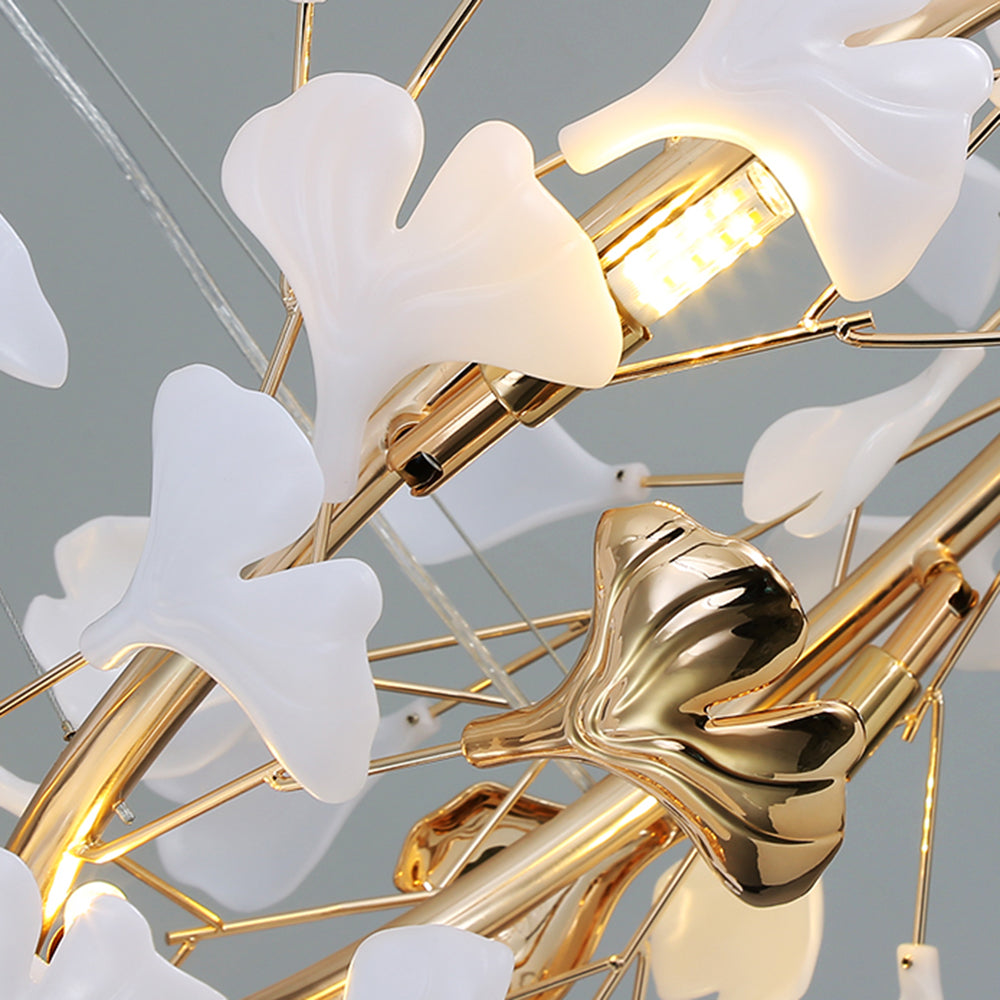 Jarn Pendant Light Feuille/Multi Modern Metal/Céramique Gold/White Living Room - 24