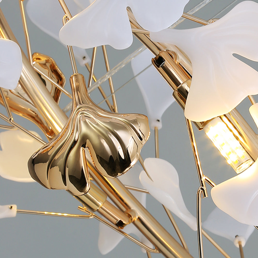 Jarn Pendant Light Feuille/Multi Modern Metal/Céramique Gold/White Living Room - 25