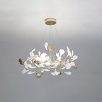 Jarn Pendant Light Feuille/Multi Modern Metal/Céramique Gold/White Living Room - Length 80 Cm Width 40 Cm Height 40 Cm.48 Pièces