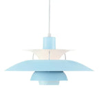 Jojo Pendant Light Macaron with Abat-Jour. 15 Coloris - Blue - 30 Cm - Warm White
